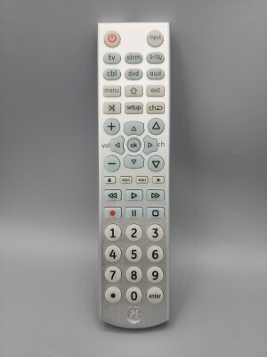 GE 6-Device Backlit Big Universal TV Remote Control in Silver 33712 Tested