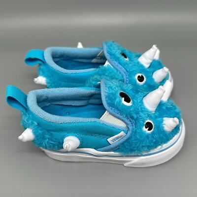 HOT Vans Shoes Vans Toddler Blue Vans Slip On Blue White