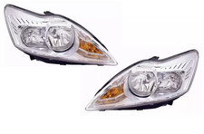 2 X FARO FANALE PROIETTORE ANTERIORE H7 H1 PER FORD FOCUS 2007 2011 CROMO REG EL