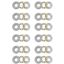 12 Pcs F8-19M Thrust Ball Bearings with Washers 8mm Bore 19mm OD 7mm Width