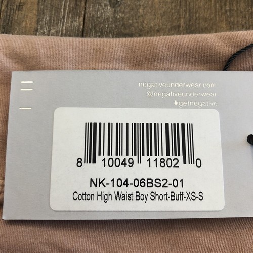 Negative Cotton High Waist Boy Short Buff XS - Picture 4 of 4