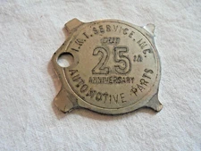 Vintage IKT Service Inc Automotive Parts Pocket Screwdriver Keychain Fob