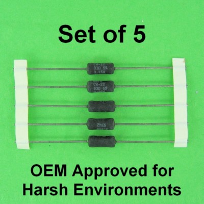 33 Ohm 3.25 Watt 5% Dale Wirewound Power Resistor Axial Lead 33ohm, 3W 3Watt 5ea