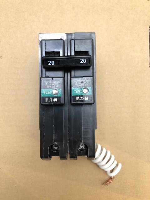 Eaton BRL220CAF Combination Arc Fault Circuit Breaker 2 Pole 20 Amp | eBay