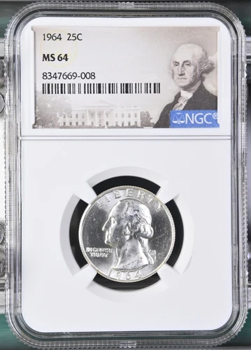 1964-D Washington Quarter - Washington Label - NGC MS64