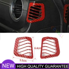 L&R AC Air Outlet Vent Cover Trim For Jeep Wrangler JL 18-2021 Red Carbon Fiber