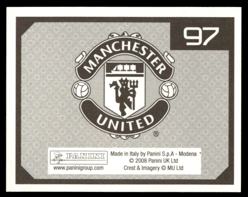 Panini Manchester United 2008 - Nemanja Vidic (1 of 2) No. 97 - Image 2 of 2