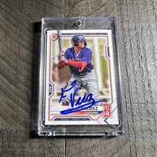 Freddy Valdez IP Signed Auto 2021 Bowman Draft -#BD-96 AU RC