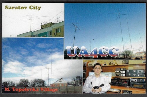 QSL CB Radio CARD"UA4CC,Arkady J. Voloshin (Ark),M. Topolevka Village",RUS (Q7516) - Foto 1 di 2