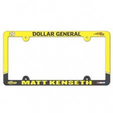 MATT KENNETH #20 DOLLAR GENERAL NASCAR SPRINT CUP SERIES LICENSE PLATE FRAME JGR