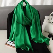 Green Scarf Elegant, Soft,Christmas gift, Long Shawl Neckerchief 180x90cm