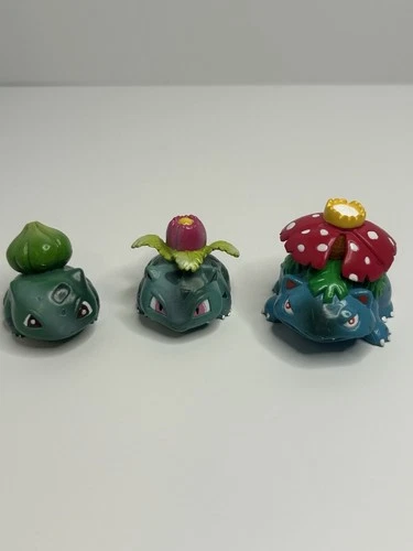 VTG Pokémon Bulbasaur Ivysaur Venusaur Evolution Figure Lot TOMY Nintendo  #40