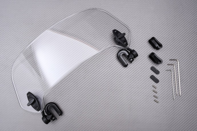 Spoiler universel pare-brise transparent contre fatigue cervicale moto