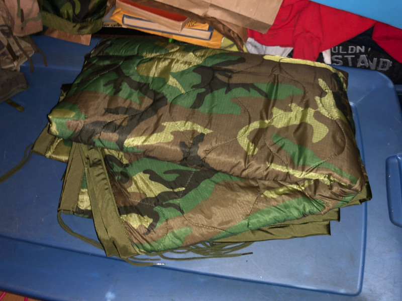 New US Army Woodland Camo PONCHO LINER