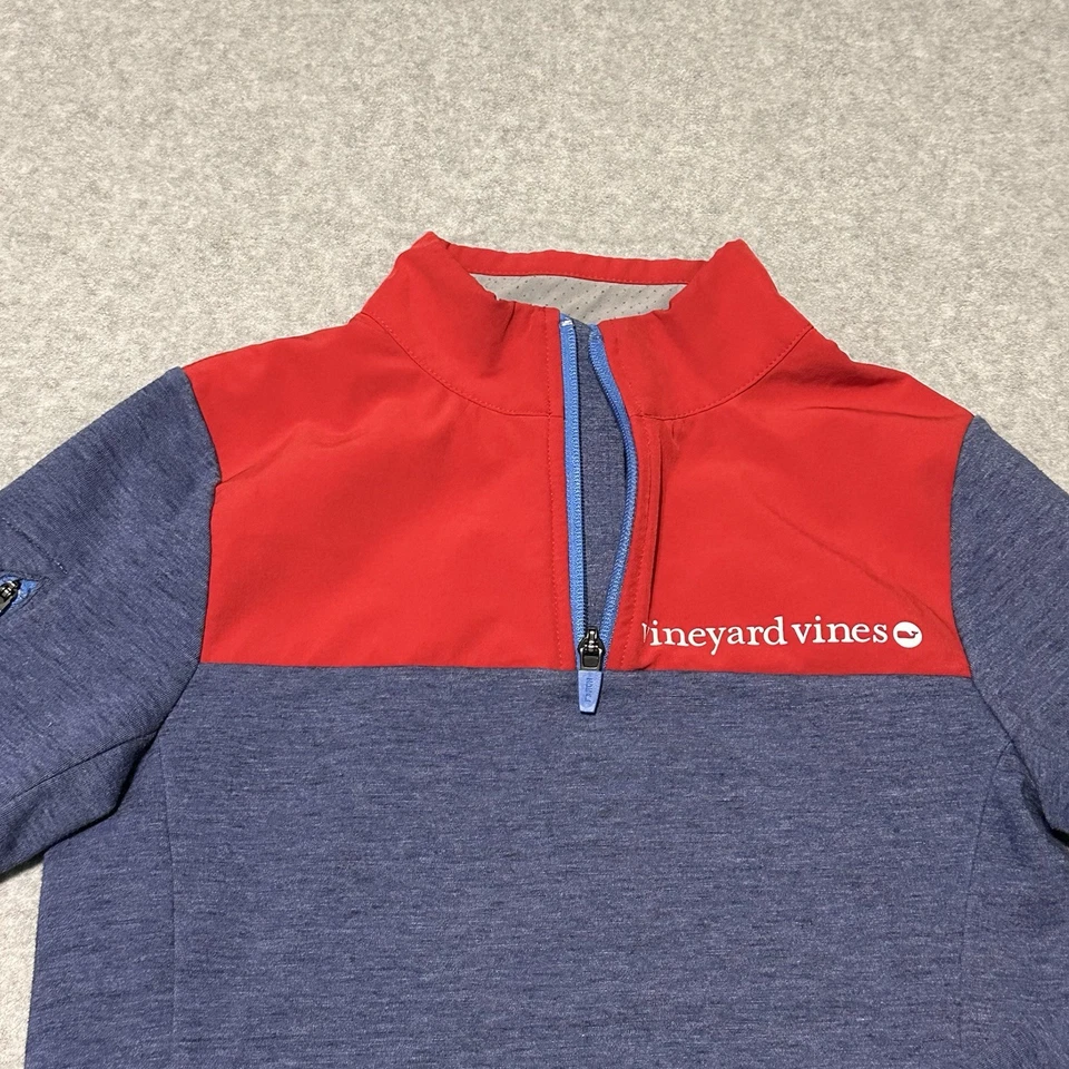 Vineyard Vines Youth Boys 1/4 Zip Pullover Sweatshirt Boys 8-10 Color Block - Image 2 of 4