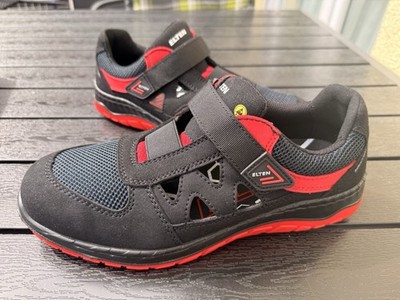 ELTEN Sicherheitsschuhe Gr. 44 Schwarz/ Rot Sehr bequem 