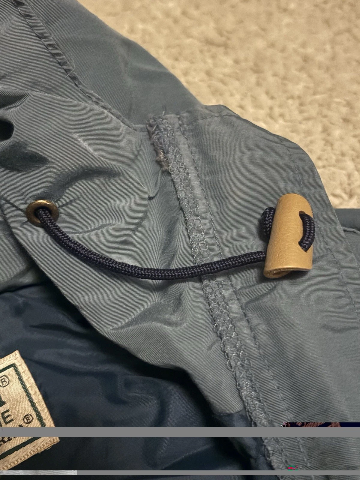 Vintage LL Bean Jacket Mens S Blue Baxter State Parka Hooded Made In USA - product detail image 4