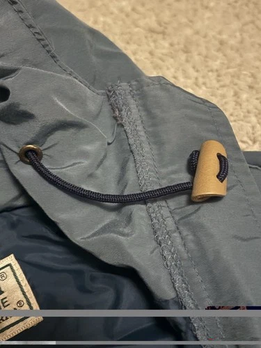 Vintage LL Bean Jacket Mens S Blue Baxter State Parka Hooded Made In USA image 4