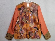 Embroidered Patchwork Jacket Fall Colors Large Notations Y2k Art To Wear Party