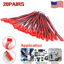 20 Pairs Micro JST 1.25 2Pin Male And Female Connector Plug with Cables 150mm