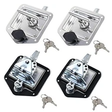 4Pcs Trailer Door Latch Rv Door Tool Box Lock with Gasket T-Handle Latch with 