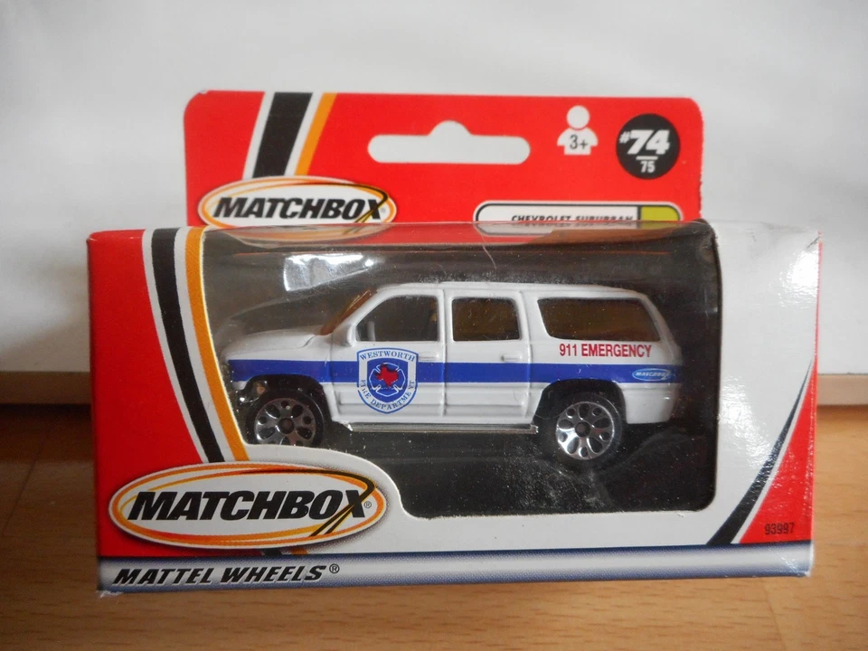 Matchbox Chevrolet Suburban en Blanc en Boîte - Photo 1/1