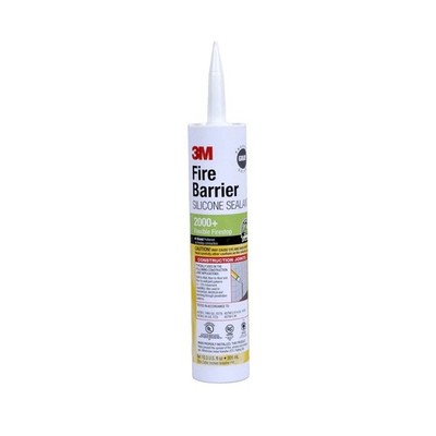3M Fire Barrier Silicone Sealant 2000+, Gray, 10.3 fl oz Cartridge, EXP 01/2027