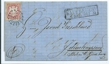 offener MRSt Nr. 237 auf Brief  m. Nr. 15 von Kaufbeuren nach Ichenhausen