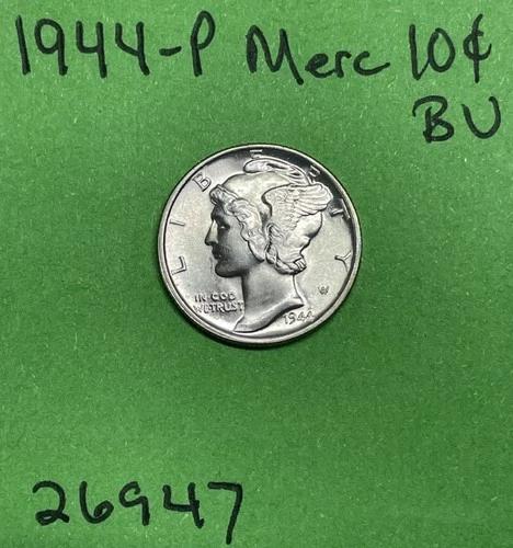 1944-P Mercury Dime 10c BU Uncirculated Coin  90% Silver