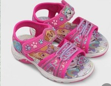 NWT Girls Paw Patrol Light Up Sandals Toddler Size 6 and Size 11