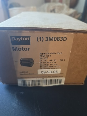 #ad DAYTON HVAC Motor: Stud Shaded Pole 1ph 1 20 hp 1550 RPM New Old Stock $120.00