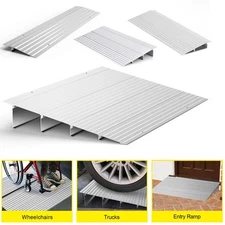 Threshold Ramp 1"/2"/3"/4"/5"/6" Aluminum Door Ramp 800 lbs for Wheelchairs