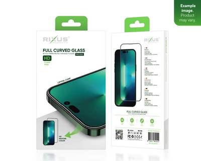 Rixus Clear HD Full Curved Edge Tempered Glass For iPhone 15 Pro Max