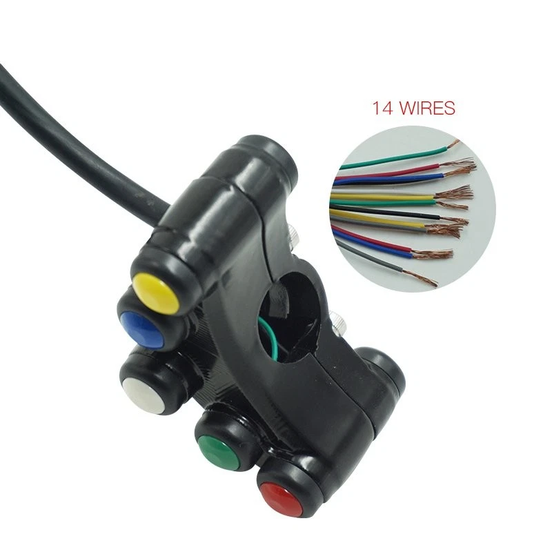 Aluminum 7/8" 22mm Motorcycle Switches Handlebar Mount Headlight Turn Signal Fog - Image 4 of 4