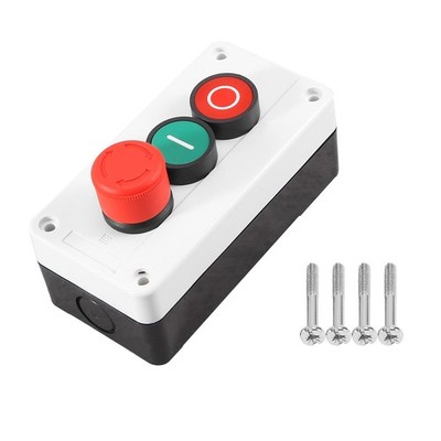 NC NOT-AUS NO Rot Gruen Momentan Push Knopf Schaltung-Station 600V 10A D8B3