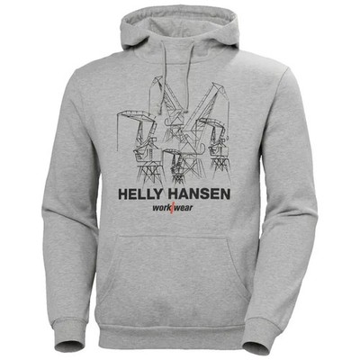 Helly Hansen Manchester Graphic Men's Hoodie, Cotton Pullover with Hood, 300 g/m