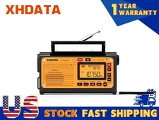 XHDATA D-608WB Portable Radio Emergency Crank Weather FM/AM/SW/NOAA Alert SOS US