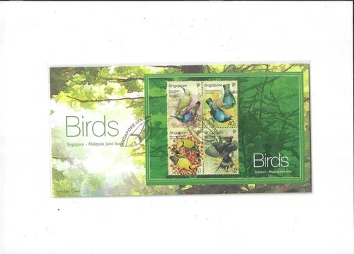 Singapore/Malaysia Year 2002 Birds Miniature Sheet Joint Issue FDC