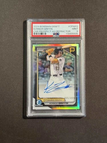 2024 Bowman Draft Konnor Griffin 1st Chrome Refractor auto 405/499 PSA 9 BJLDH