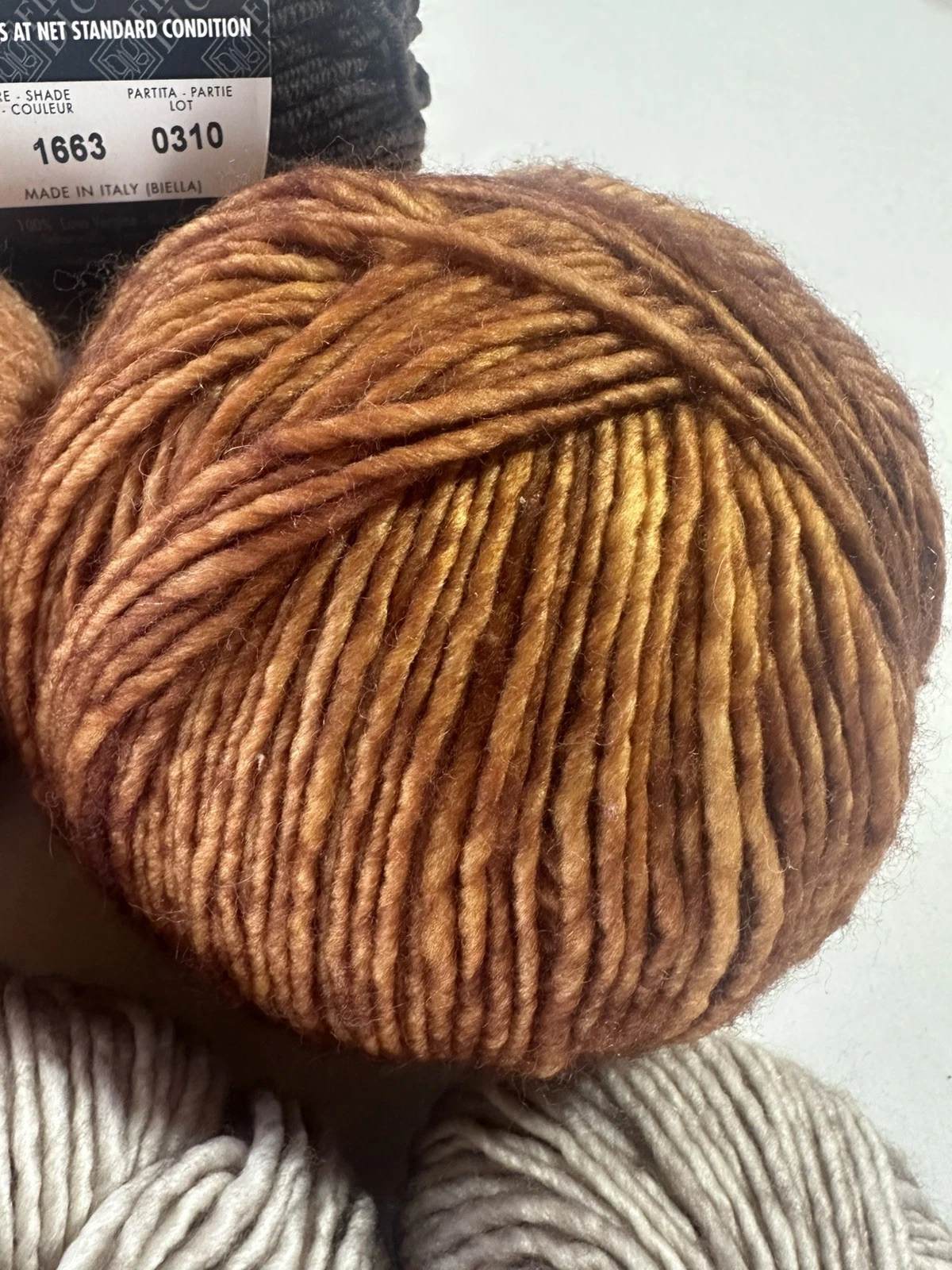 Lot of 5 Yarn NICE Balls Mix Color Zara, K&C Unknown. FALL WINTER COLORS. - product detail image 10