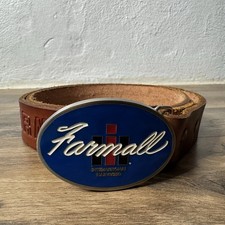 FARMALL Tractor Top Grain Cowhide Leather Belt Buckle International Harvester