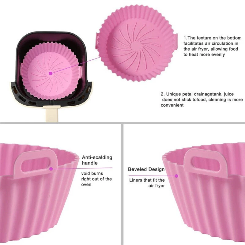 Air Fryer Silicone Pot Mat Oven Pan Reusable Tray Kitchen Baking Accessories