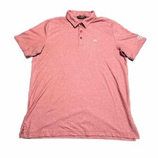 Travis Mathew Polo Shirt Mens XL Red Golf Short Sleeve Sound Credit Union