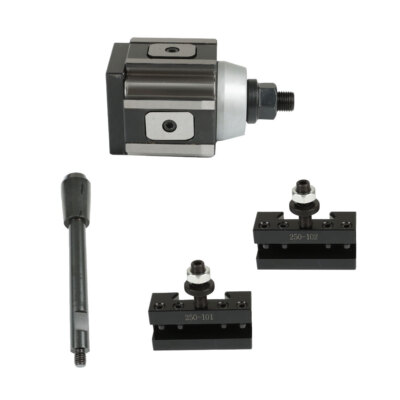 AXA 250-100 Set Piston Type Quick Change Tool Post Holder For Lathe 6- 12'' 3Pcs