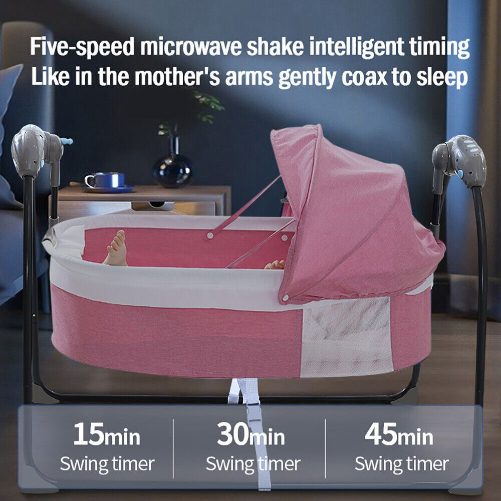 Elektrische Babybett Wiege Babyschaukel Kinderbett Auto-Swing Smart Bluetooth DE