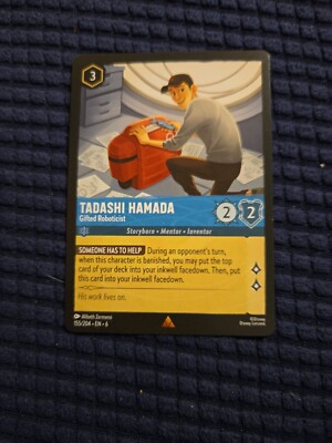 Tadashi Hamada - Gifted Roboticist Rare 155/204 Disney Lorcana Azurite Sea NM