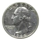 1964 Washington Quarter Gem BU 90% Silver - Proof