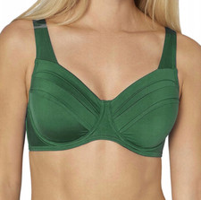 Triumph Solid Splashes  W Damen Bikini Oberteil mit Bügel Ungepolstert Grün Neu