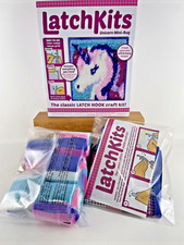 NEW OLD STOCK LatchKits Unicorn Mini Rug Wall Art Latch Hook Kit 12x11" Kahootz