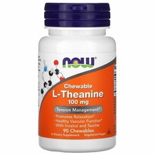 Now Foods Chewable L-Theanine - 100 mg- 90 Chewables